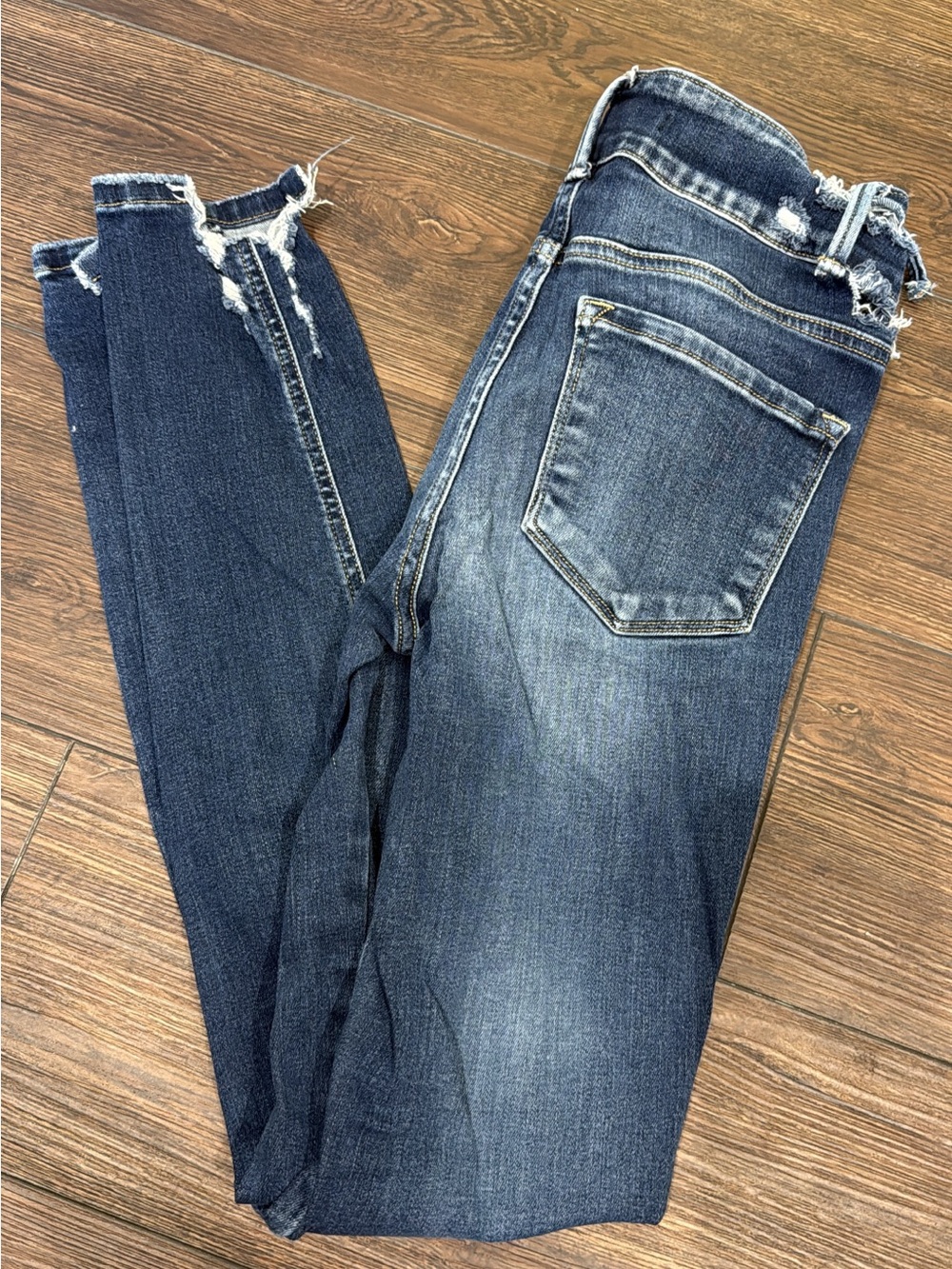 Flying Monkey Dark Blue Distressed Skinny Jeans